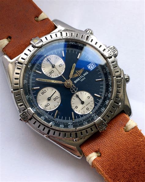 breitling chronograph blue|breitling chronomat vintage.